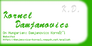 kornel damjanovics business card